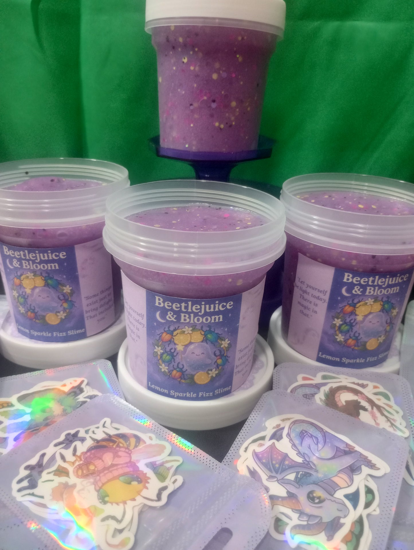 Beetlejuice & Bloom-Lemon Sparkle Fizz Slime