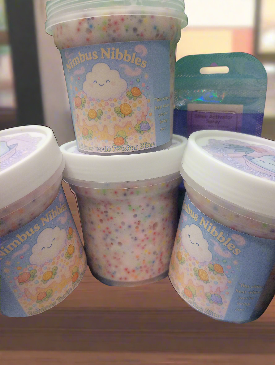 Nimbus Nibbles-Rainbow Turtle Frosting Slime